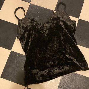 Black Velvet Tank Top